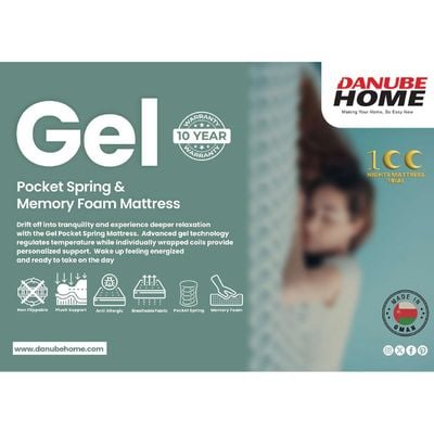 Gel Pocket Spring & Memory Foam Mattress 120X200X25